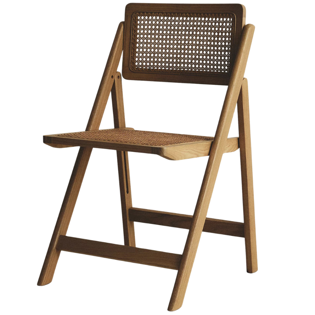 Chaise pliante | en bois & osier