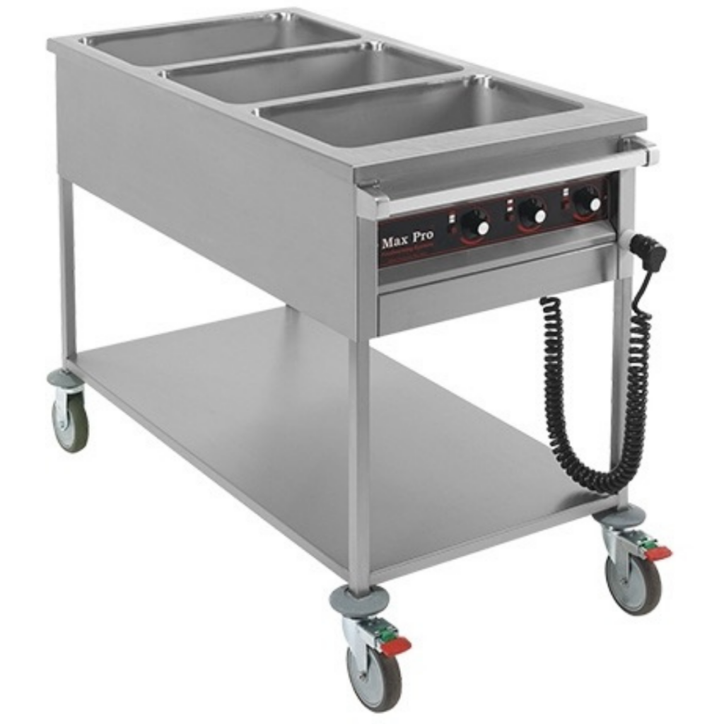 Chariot bain-marie électrique | 3 GN 1/1